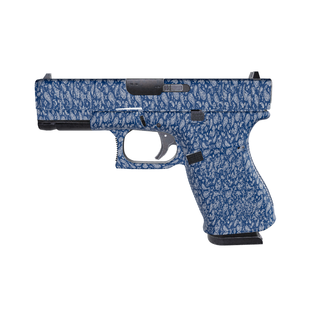 Pistol & Revolver Bandana Blue & White Gun Skin