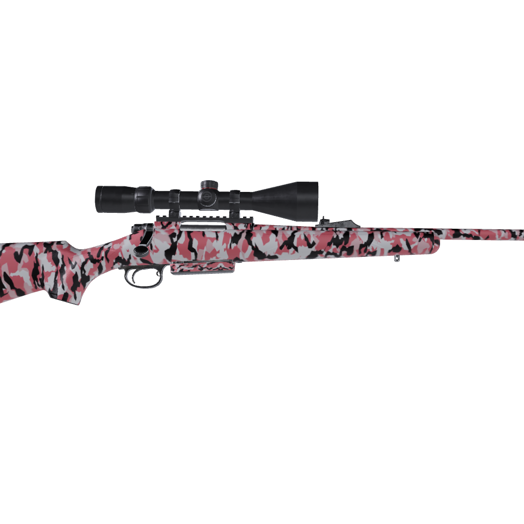 Rifle Erratic Pink Camo Gun Skin Vinyl Wrap