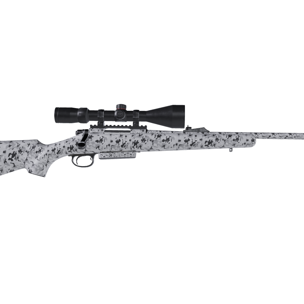 Rifle Classic Snow Camo Gun Skin Vinyl Wrap