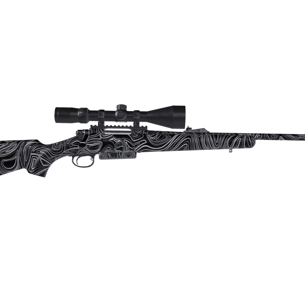 Rifle Damascus Black Gun Skin Vinyl Wrap