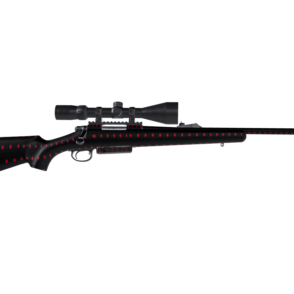 Rifle Dotted Black Cherry Gun Skin Vinyl Wrap