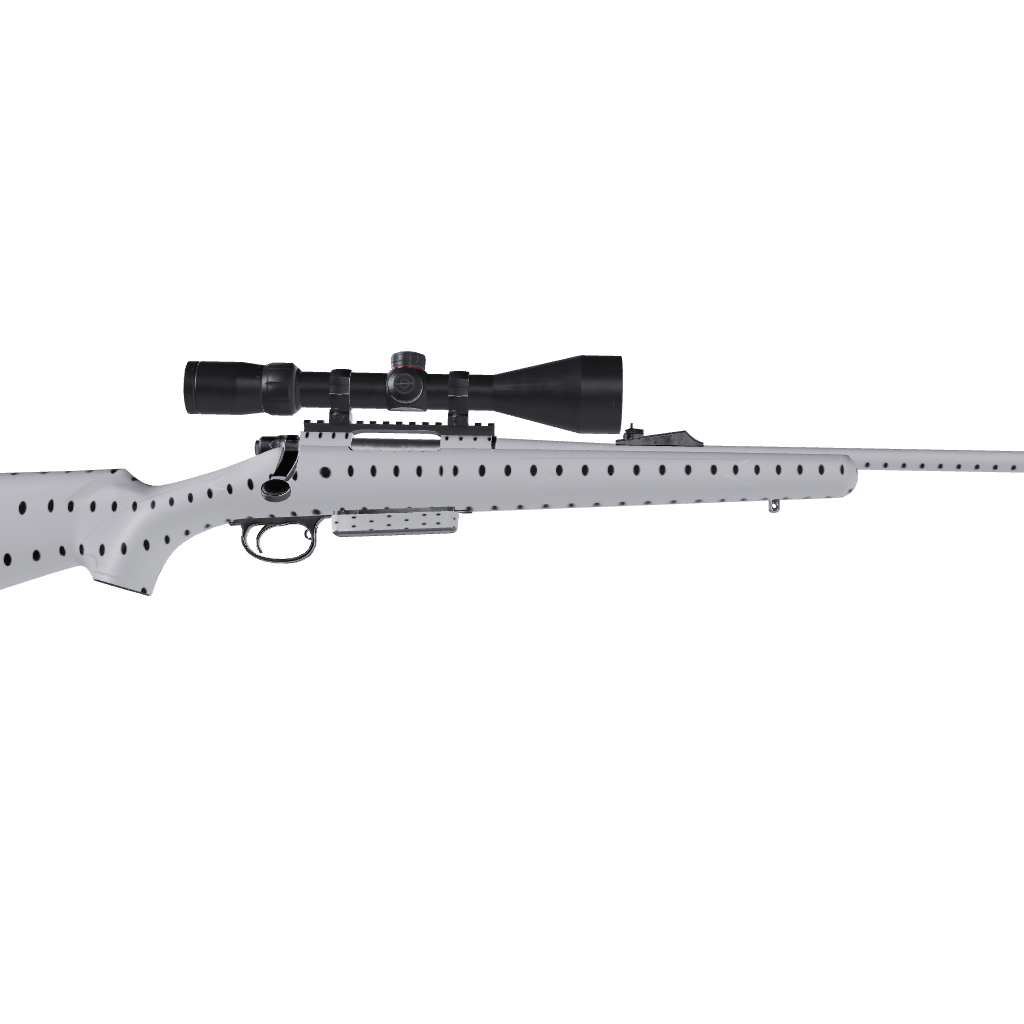 Rifle Dotted White Gun Skin Vinyl Wrap