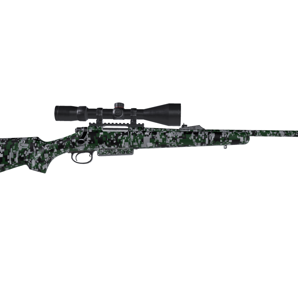 Rifle Digital Green Tiger Camo Gun Skin Vinyl Wrap