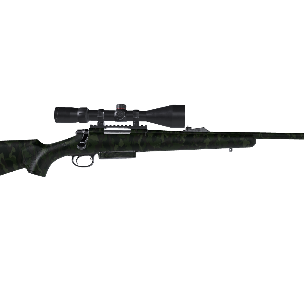 Rifle Erratic Army Dark Green Camo Gun Skin Vinyl Wrap