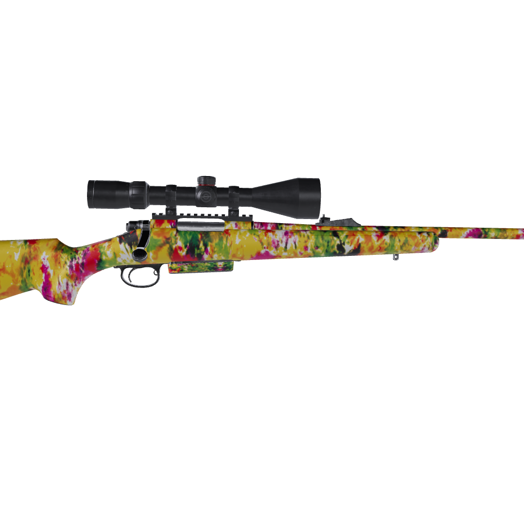 Rifle Tie Dye Flower Child Gun Skin Vinyl Wrap