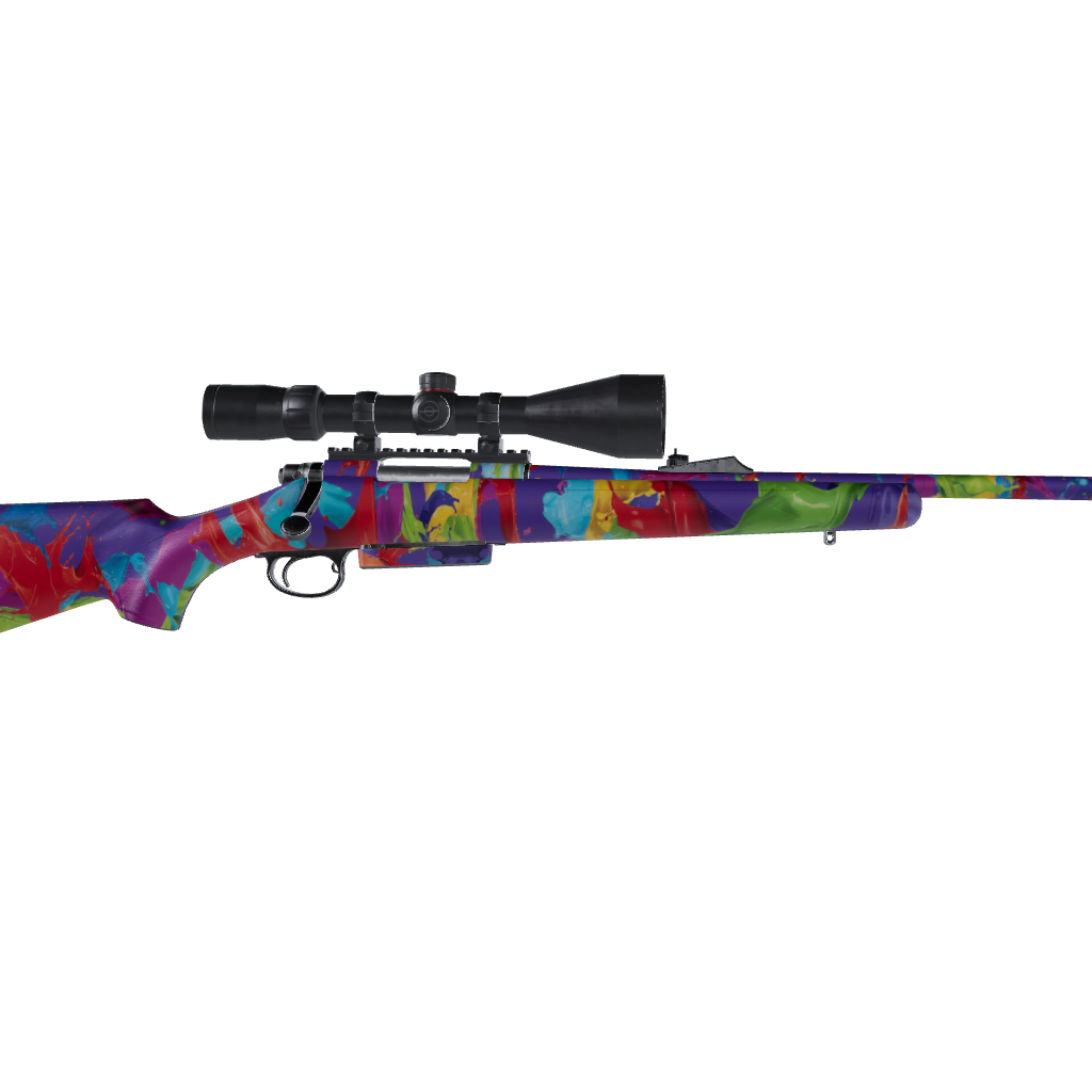 Rifle Paint Splatter Purple Gun Skin Vinyl Wrap