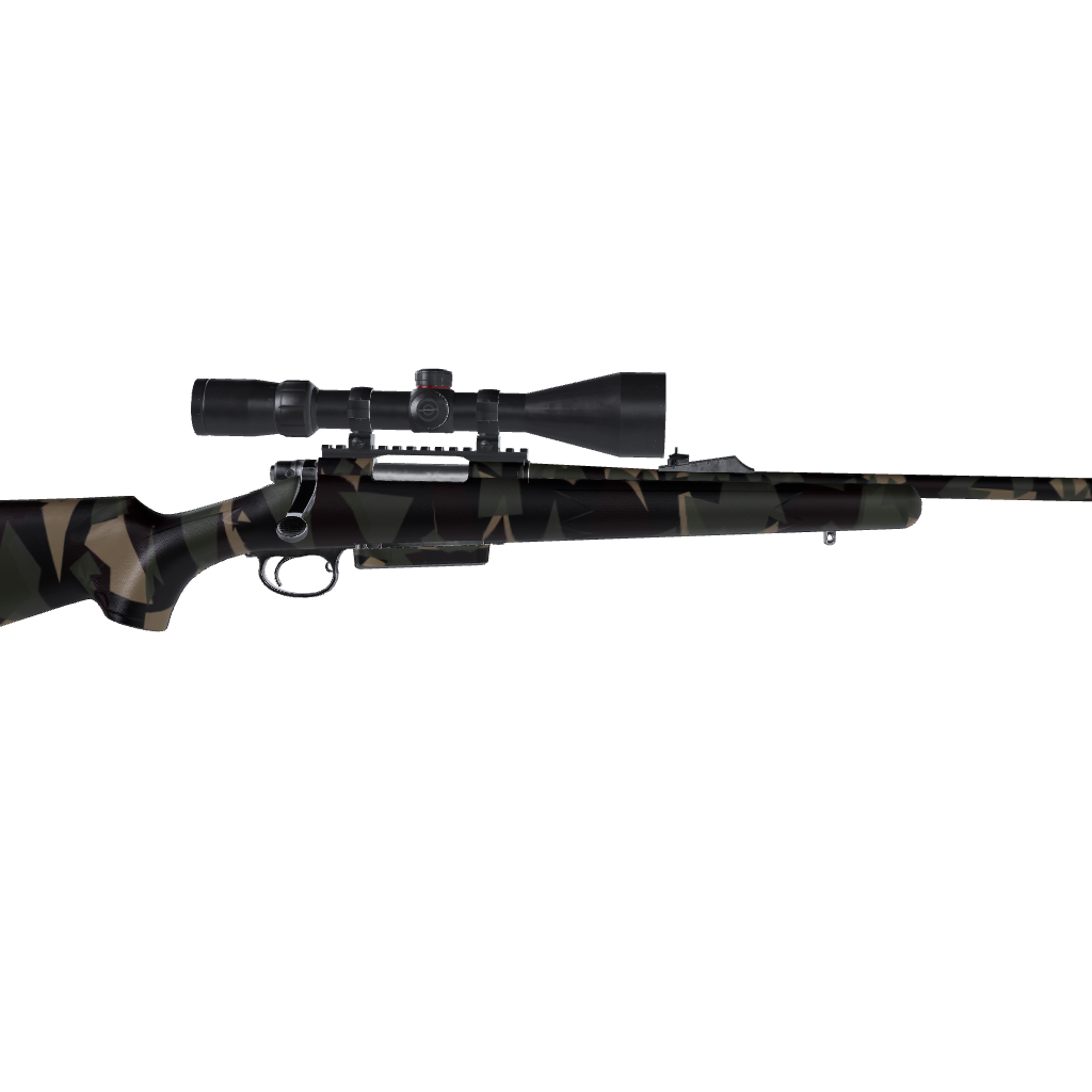 Rifle Shattered Militant Blood Camo Gun Skin Vinyl Wrap