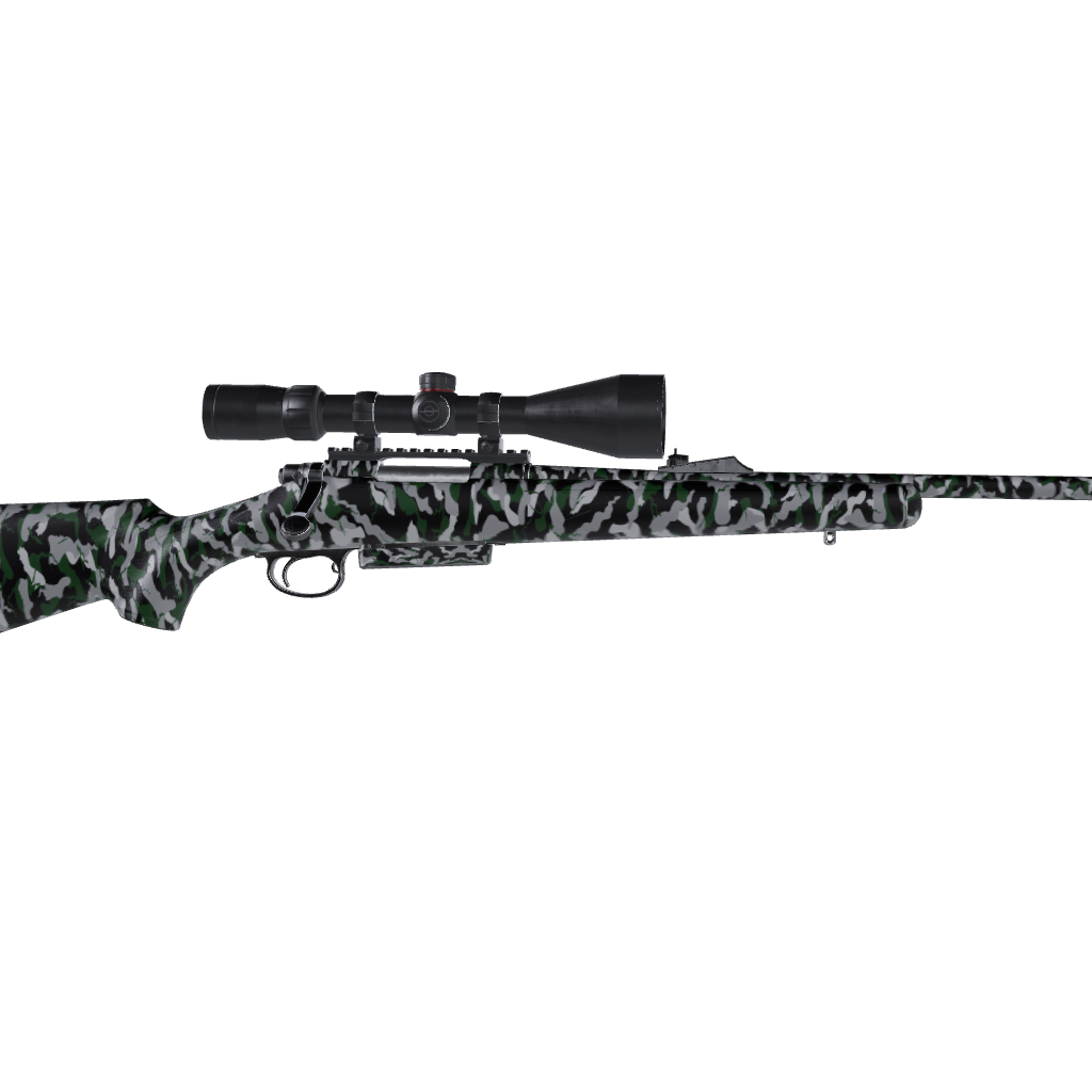 Rifle Ragged Green Tiger Camo Gun Skin Vinyl Wrap