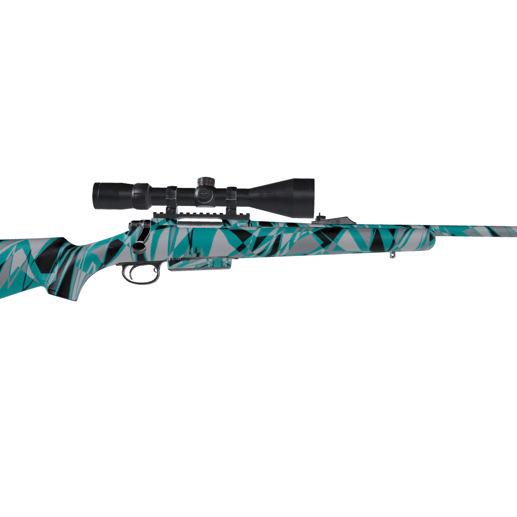 Rifle Sharp Tiffany Blue Tiger Camo Gun Skin Vinyl Wrap