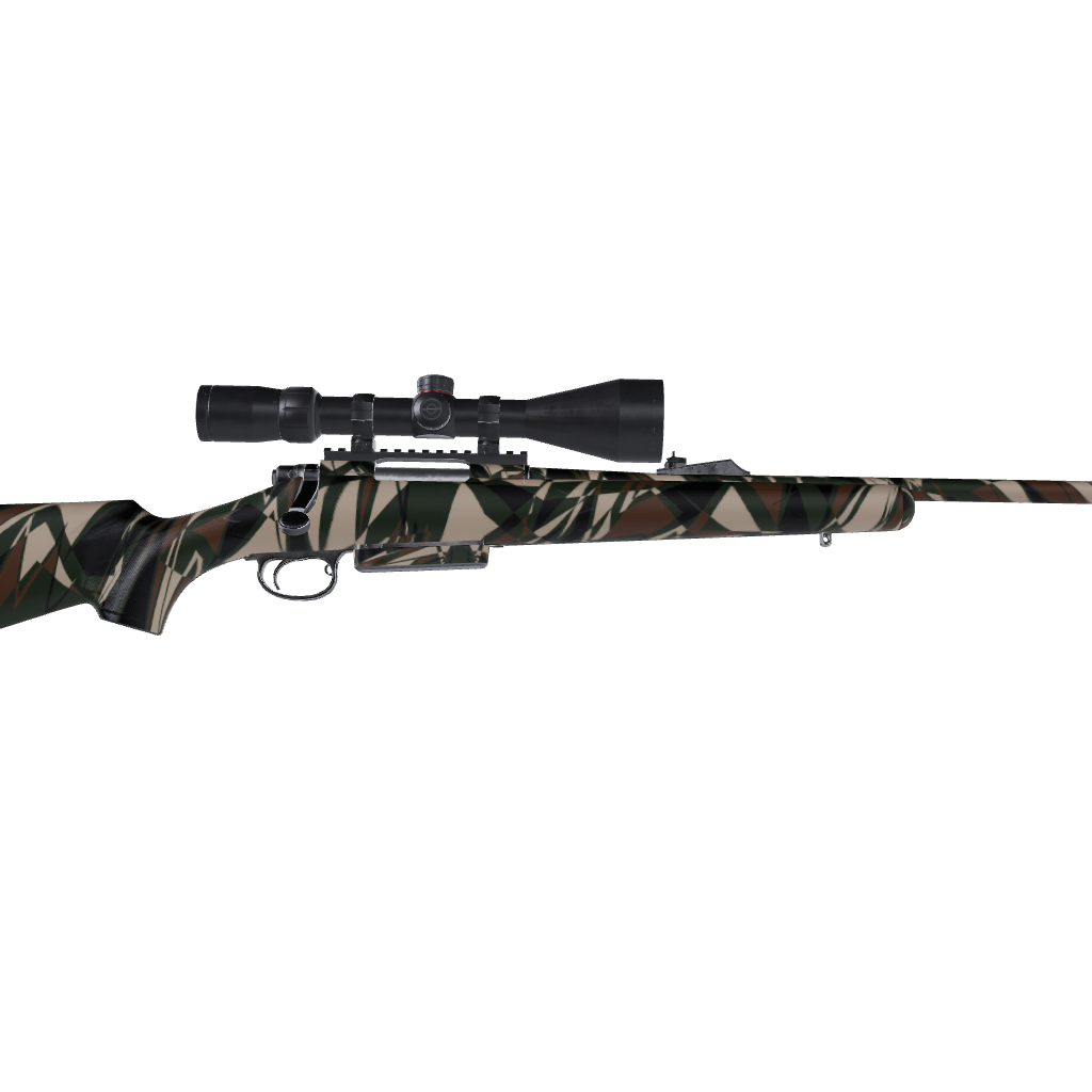 Rifle Sharp Woodland Camo Gun Skin Vinyl Wrap