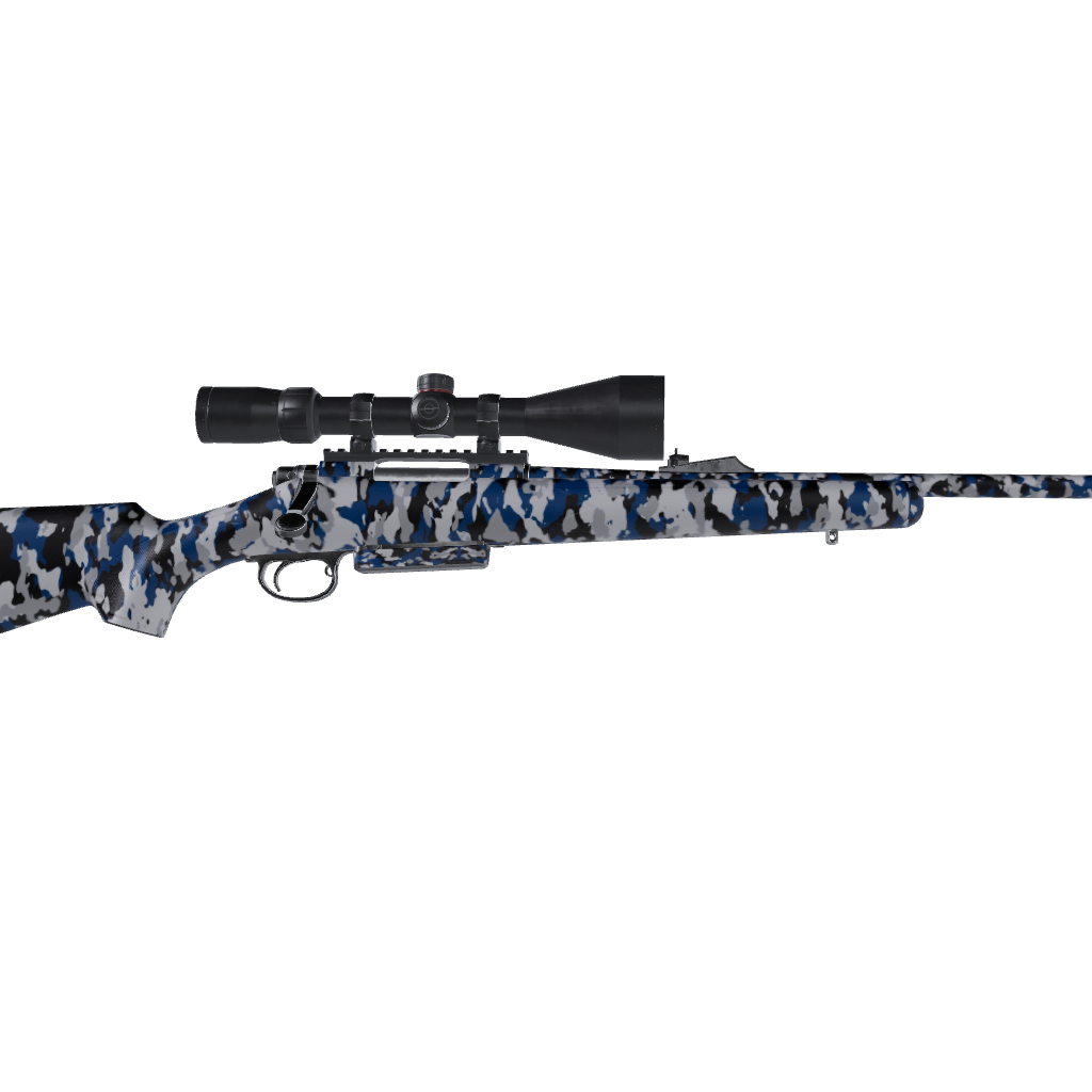 Rifle Cumulus Blue Tiger Camo Gun Skin Vinyl Wrap