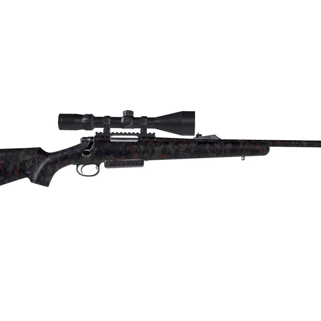 Rifle Digital Blue Copper Camo Gun Skin Vinyl Wrap