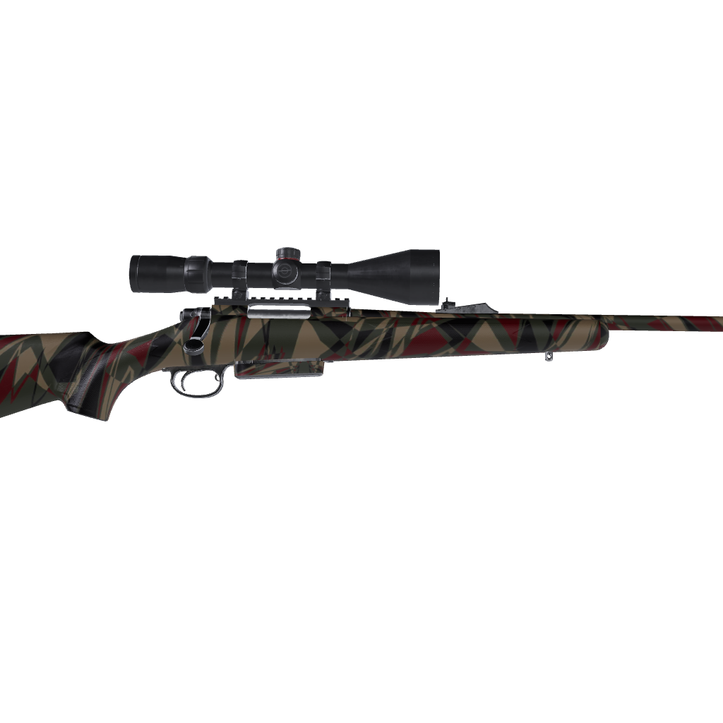 Rifle Sharp Militant Red Camo Gun Skin Vinyl Wrap