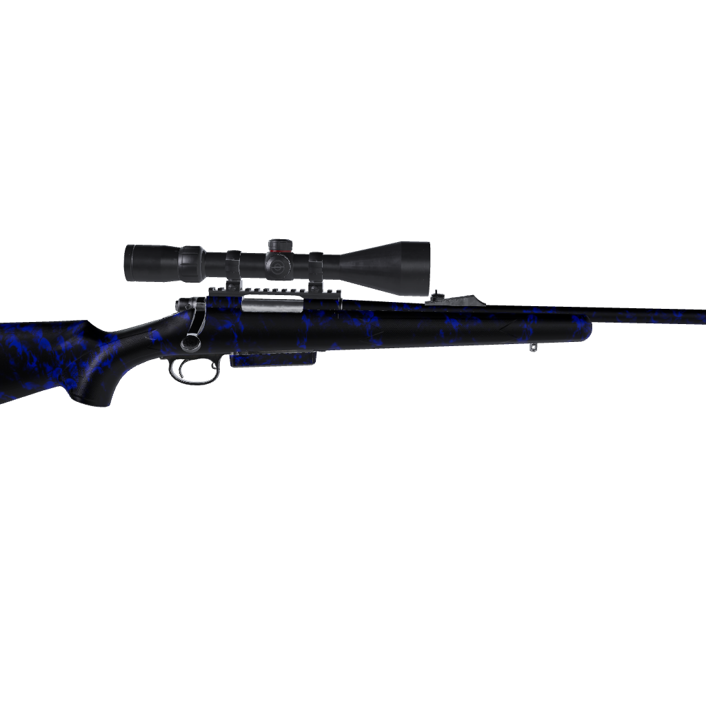 Rifle Skull Blue Gun Skin Vinyl Wrap