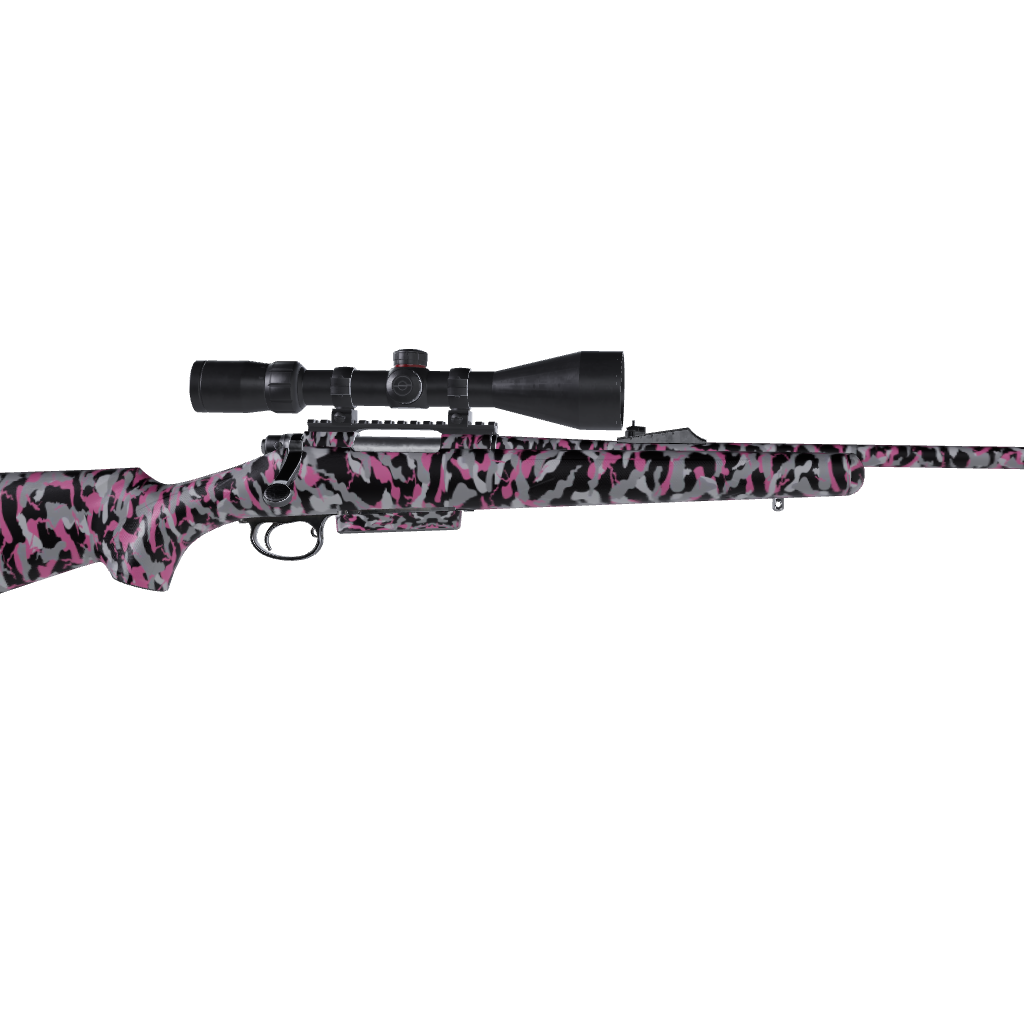 Rifle Ragged Pink Tiger Camo Gun Skin Vinyl Wrap