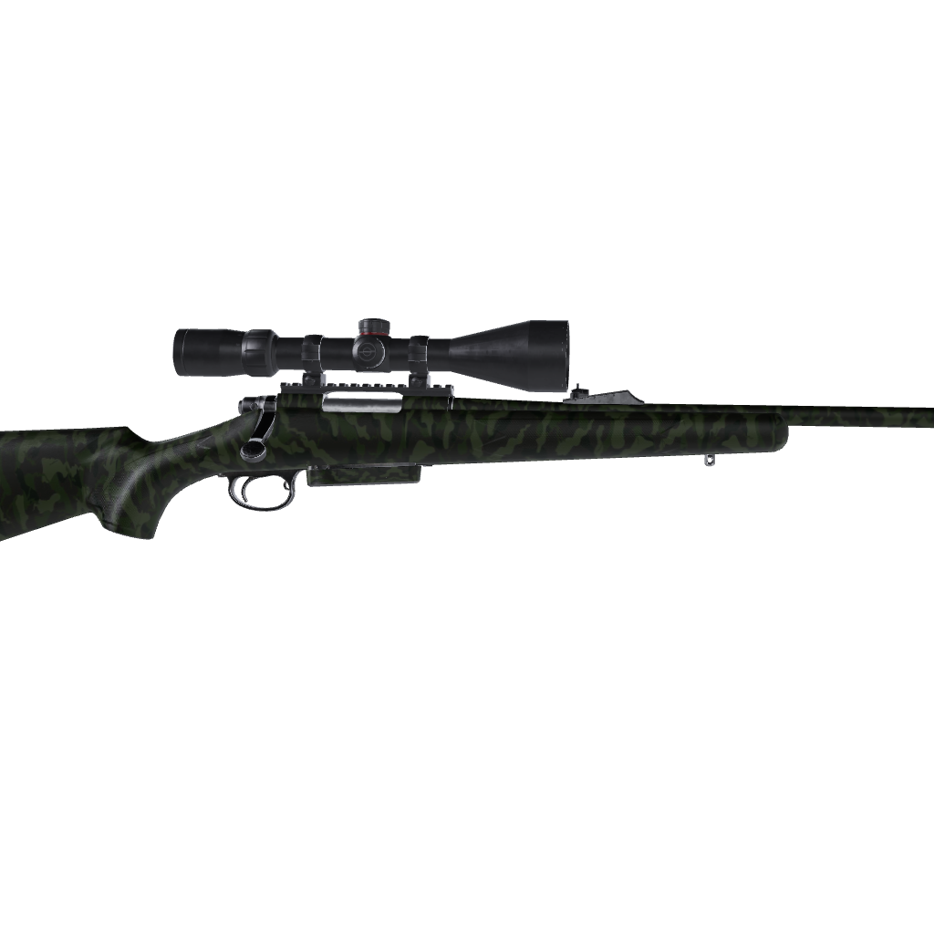 Rifle Ragged Army Dark Green Camo Gun Skin Vinyl Wrap