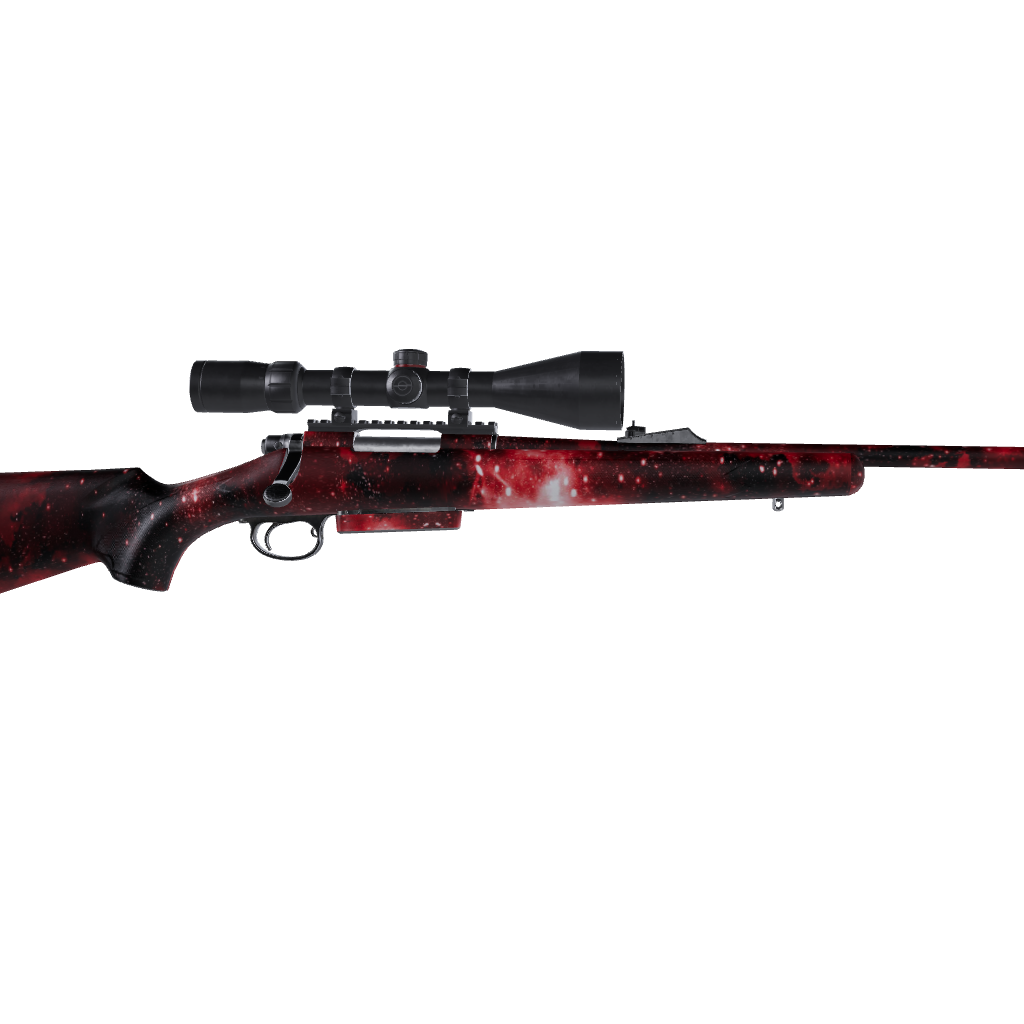 Rifle Galaxy Red Gun Skin Vinyl Wrap