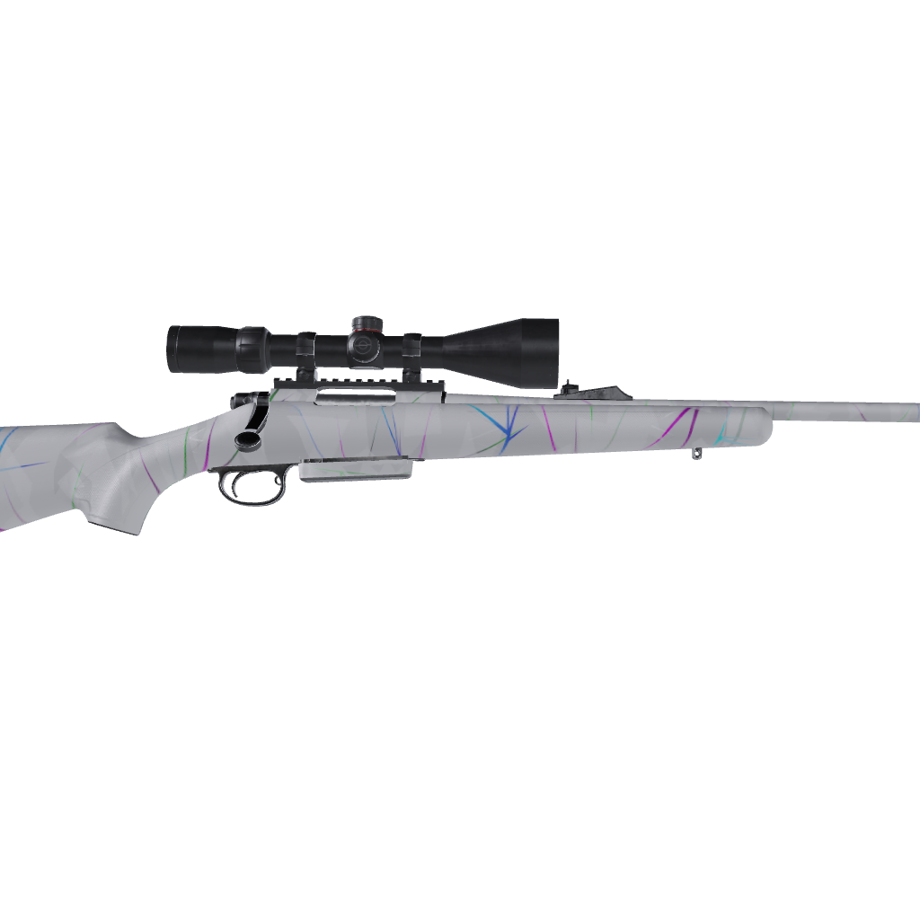 Rifle Shattered Laser Elite White Retro Gun Skin Vinyl Wrap