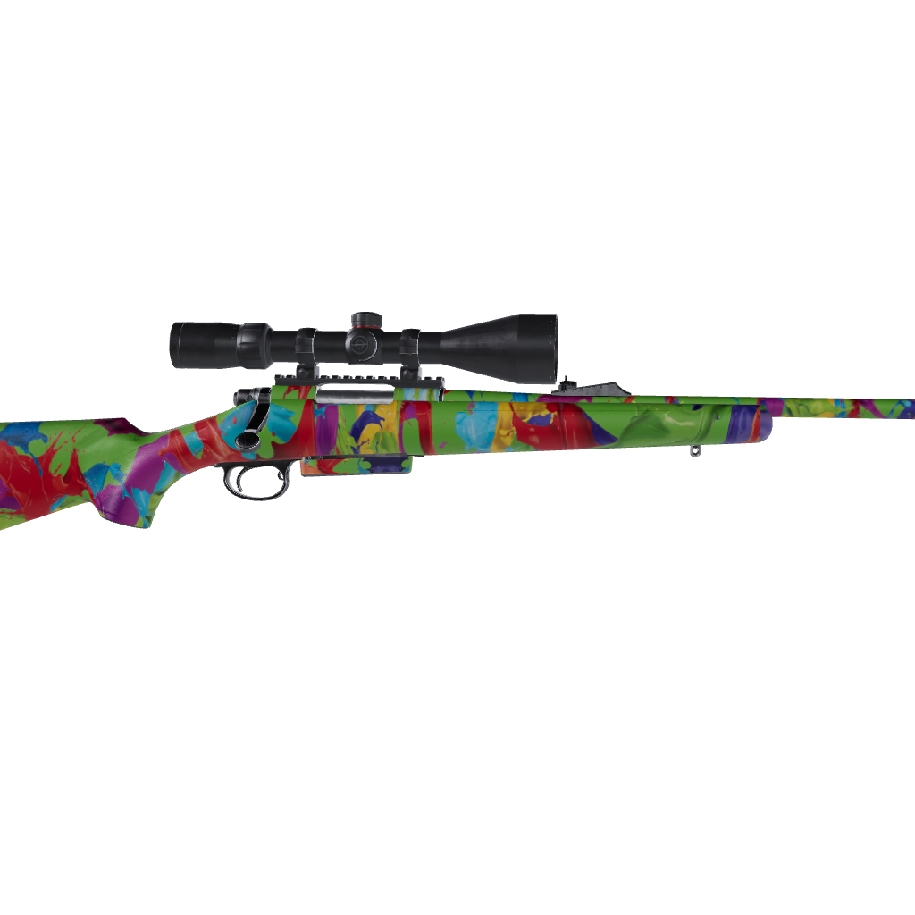 Rifle Paint Splatter Green Gun Skin Vinyl Wrap