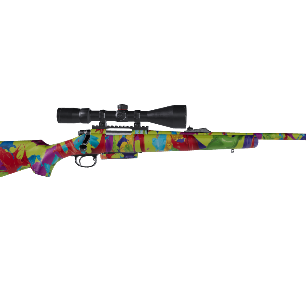 Rifle Paint Splatter Lime Gun Skin Vinyl Wrap