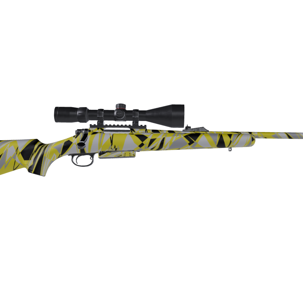 Rifle Sharp Yellow Tiger Camo Gun Skin Vinyl Wrap