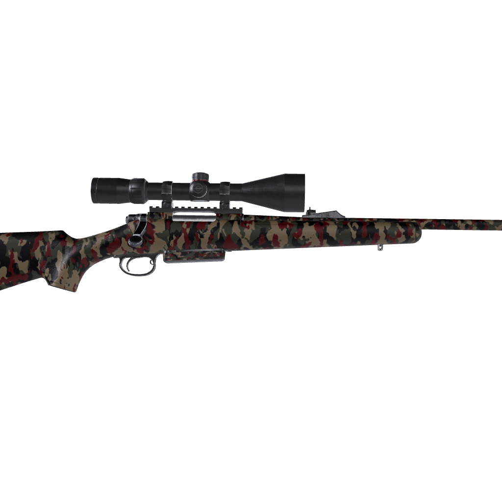 Rifle Cumulus Militant Red Camo Gun Skin Vinyl Wrap