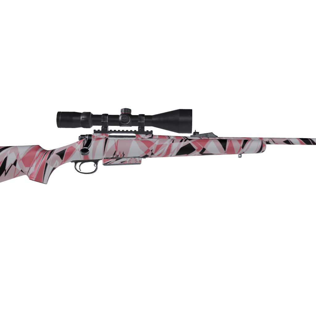 Rifle Sharp Pink Camo Gun Skin Vinyl Wrap