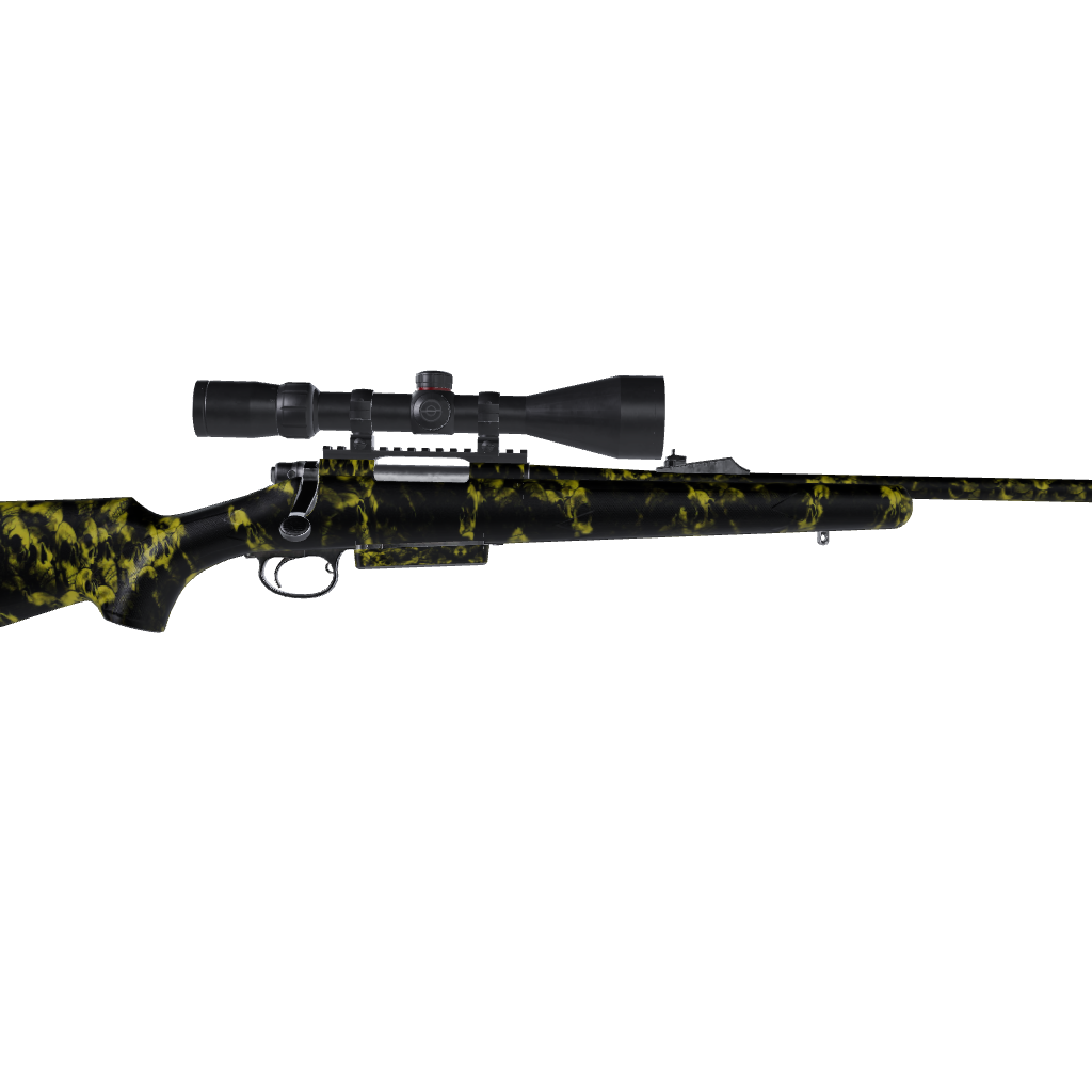 Rifle Skull Yellow Gun Skin Vinyl Wrap