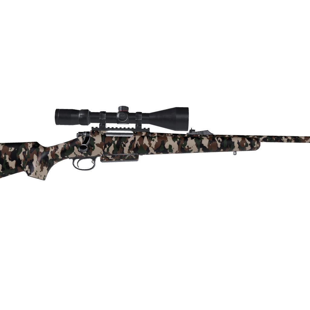 Rifle Cumulus Woodland Camo Gun Skin Vinyl Wrap