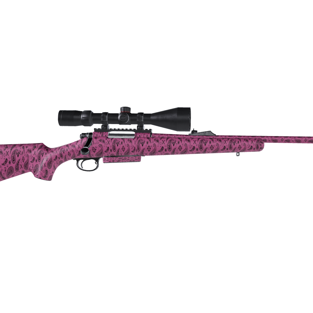 Rifle Bandana Pink & Black Gun Skin Vinyl Wrap