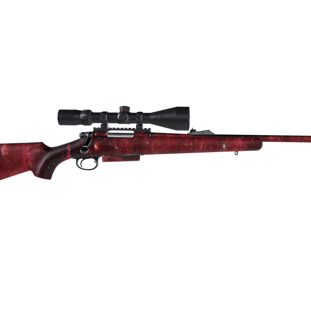 Rifle Galaxy Red Nebula Gun Skin Vinyl Wrap