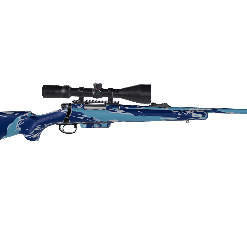 Rifle Shredded Baby Blue Camo Gun Skin Vinyl Wrap