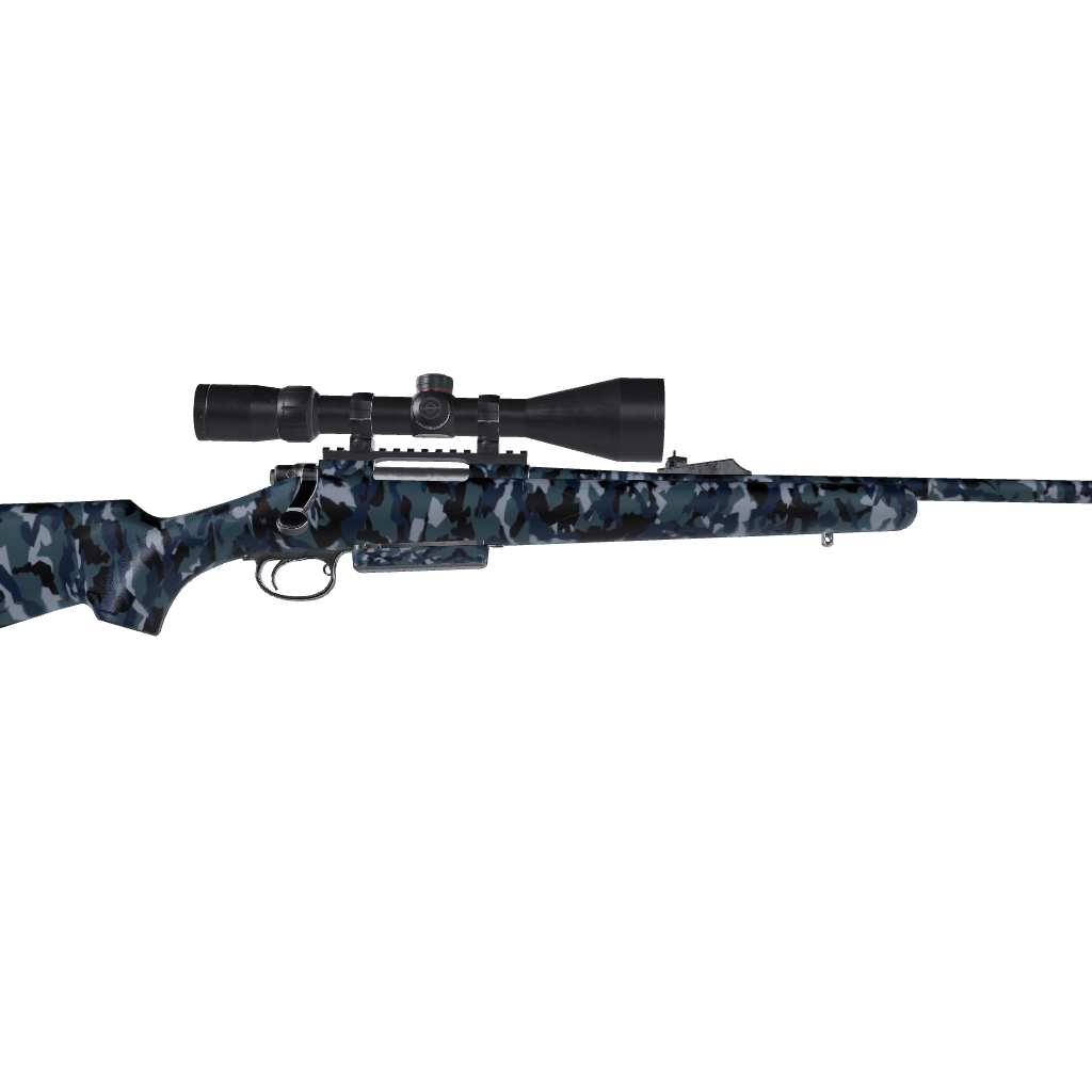 Rifle Erratic Navy Camo Gun Skin Vinyl Wrap