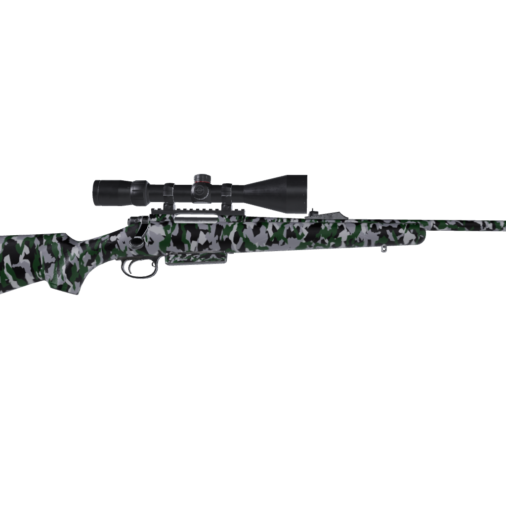 Rifle Erratic Green Tiger Camo Gun Skin Vinyl Wrap