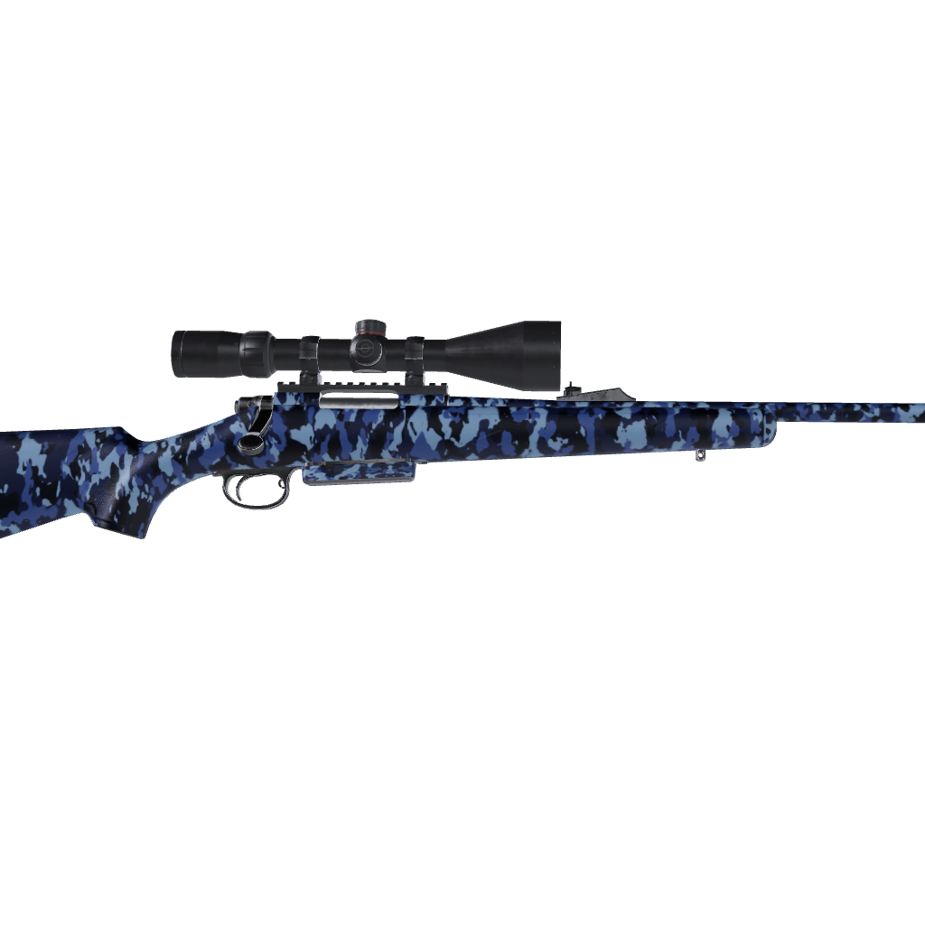 Rifle Cumulus Blue Urban Night Camo Gun Skin Vinyl Wrap