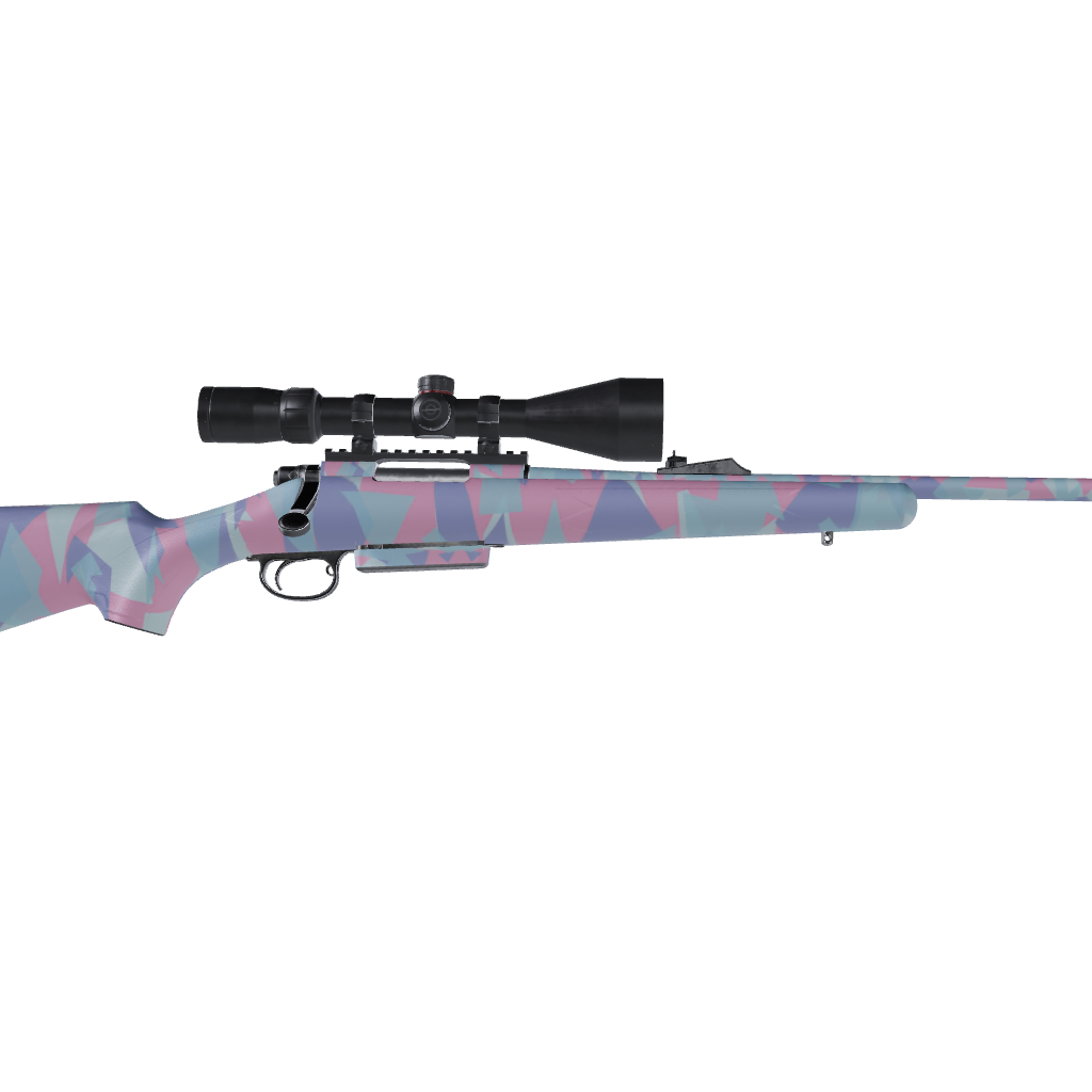 Rifle Shattered Cotton Candy Camo Gun Skin Vinyl Wrap