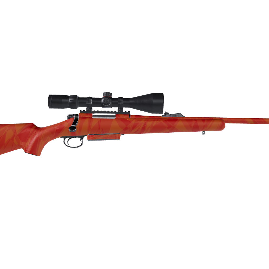 Rifle Sharp Elite Orange Camo Gun Skin Vinyl Wrap