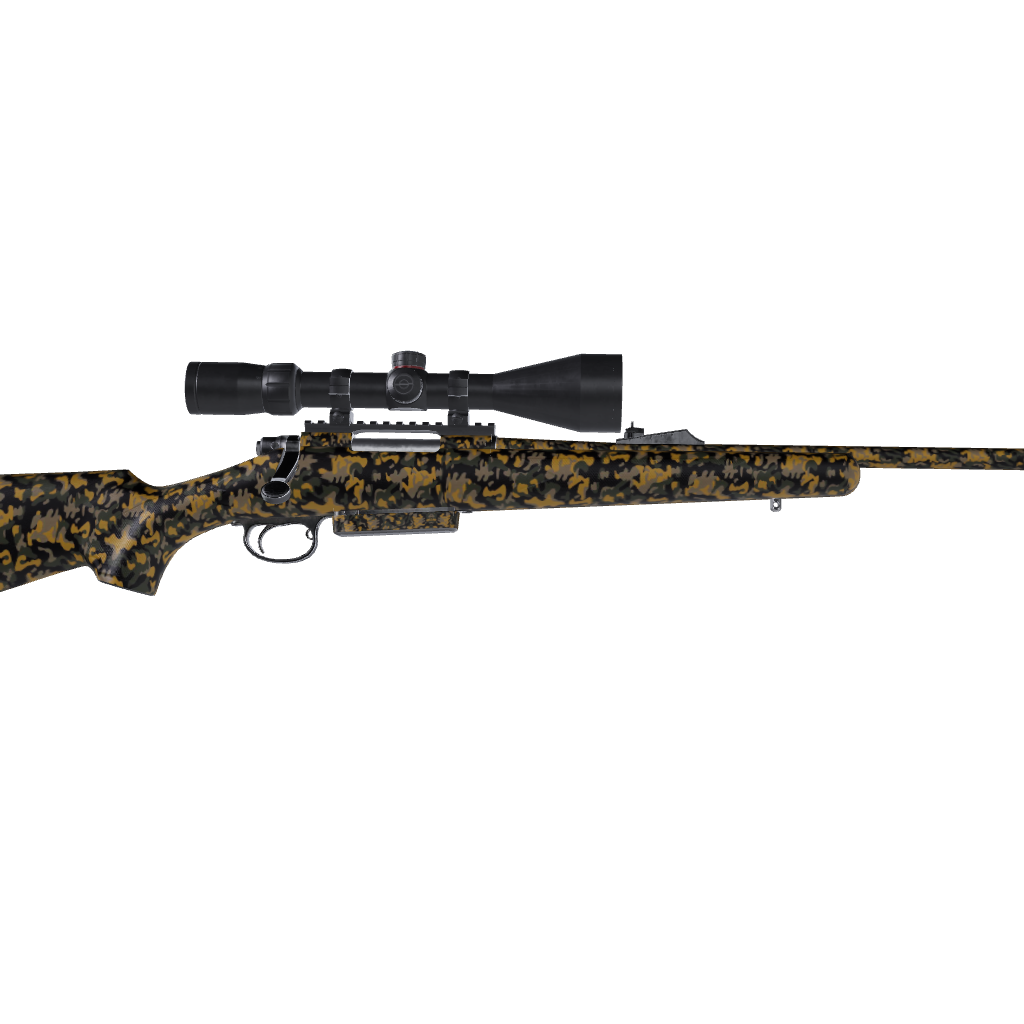 Rifle Classic Militant Yellow Camo Gun Skin Vinyl Wrap