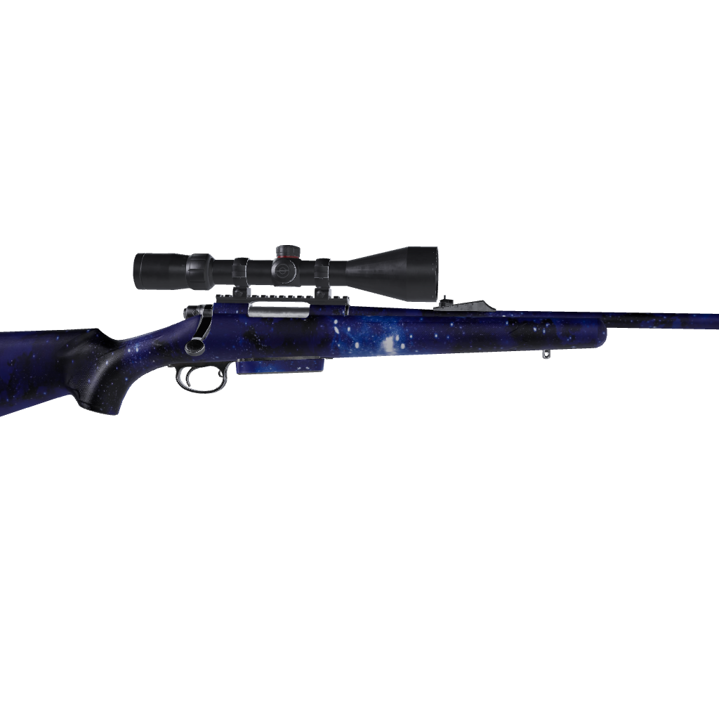 Rifle Galaxy Blue Gun Skin Vinyl Wrap