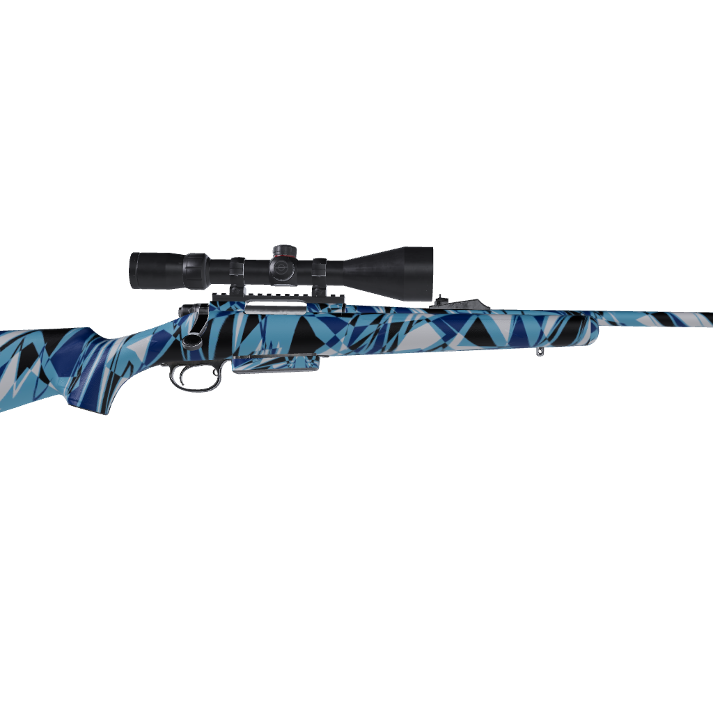 Rifle Sharp Baby Blue Camo Gun Skin Vinyl Wrap