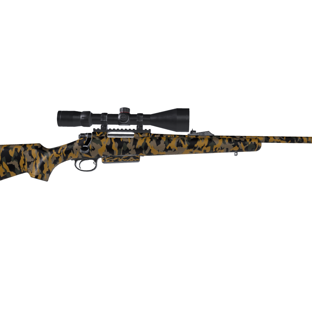 Rifle Erratic Militant Yellow Camo Gun Skin Vinyl Wrap