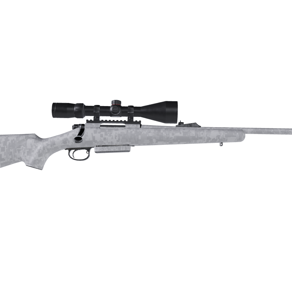 Rifle Digital Elite White Camo Gun Skin Vinyl Wrap