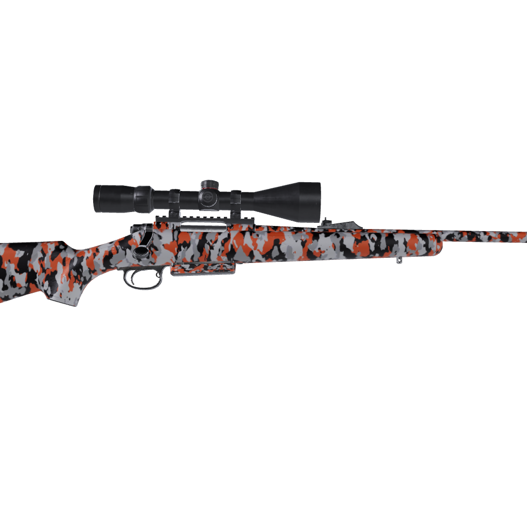 Rifle Cumulus Orange Tiger Camo Gun Skin Vinyl Wrap