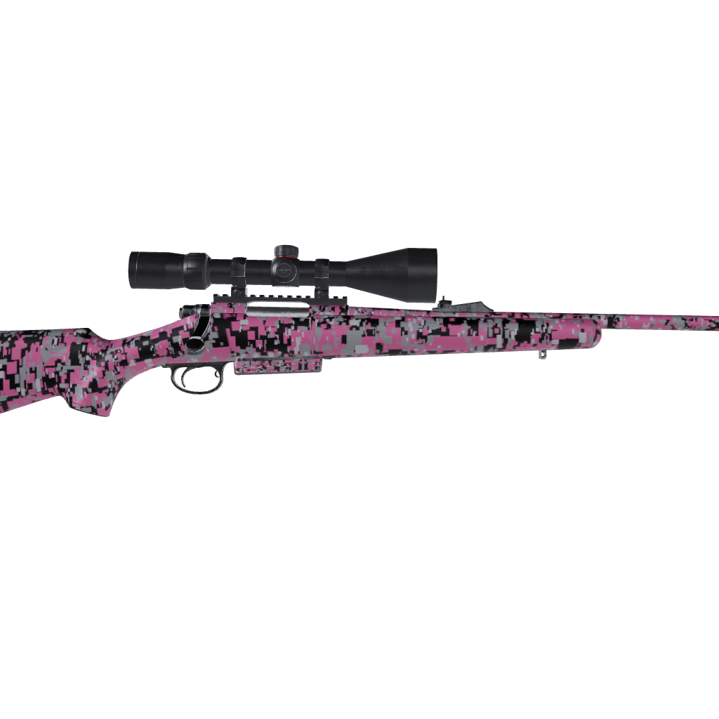 Rifle Digital Pink Tiger Camo Gun Skin Vinyl Wrap