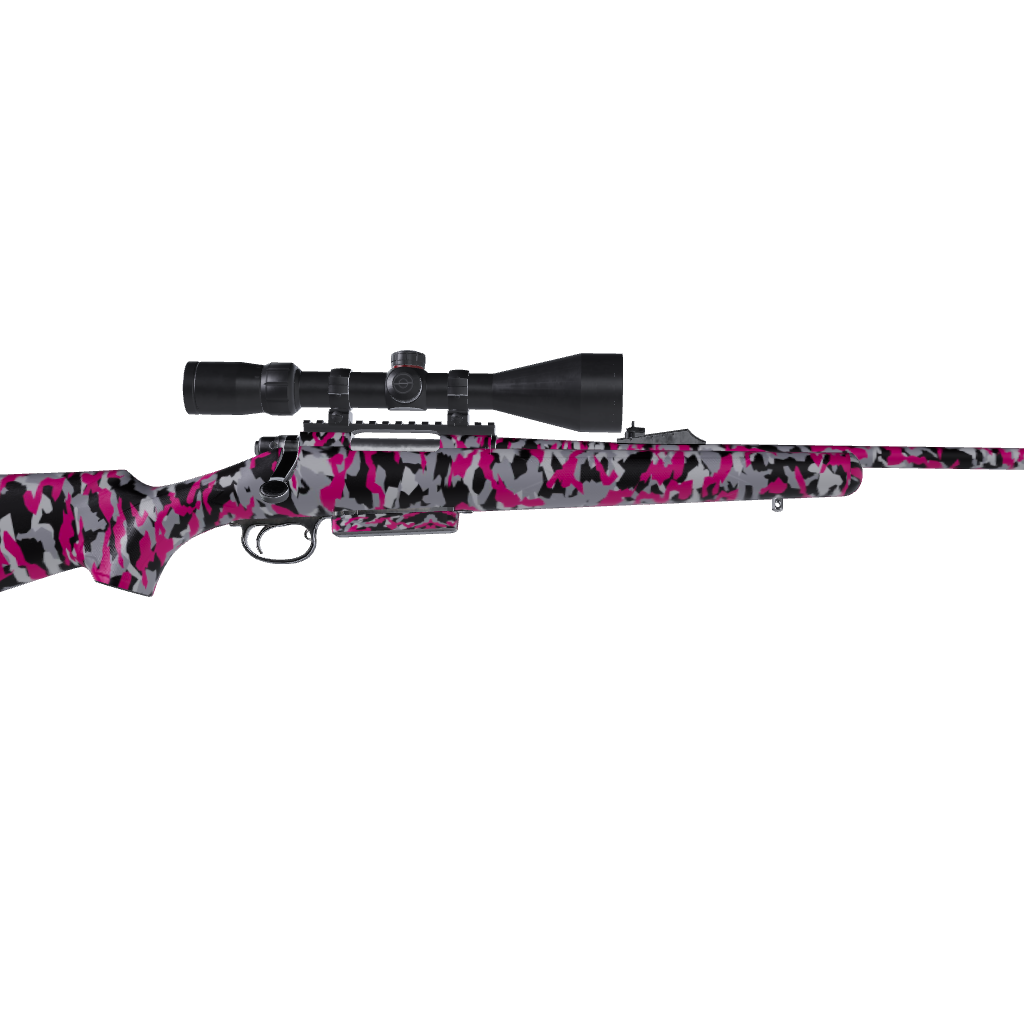 Rifle Erratic Magenta Tiger Camo Gun Skin Vinyl Wrap