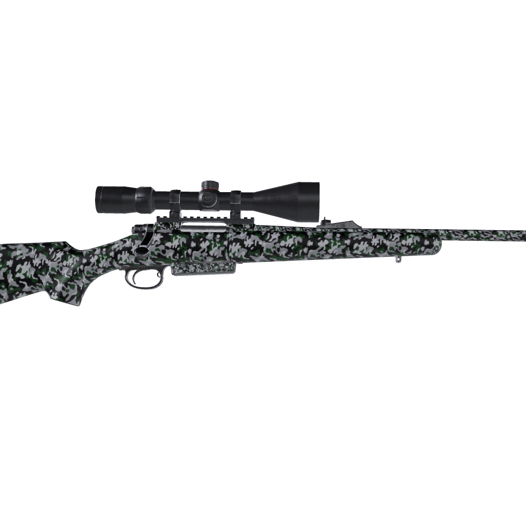 Rifle Classic Green Tiger Camo Gun Skin Vinyl Wrap