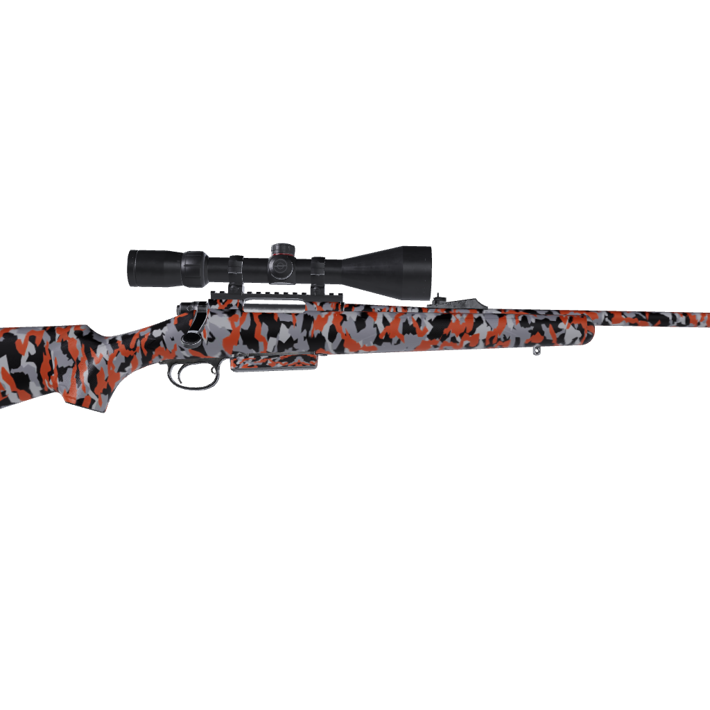 Rifle Erratic Orange Tiger Camo Gun Skin Vinyl Wrap