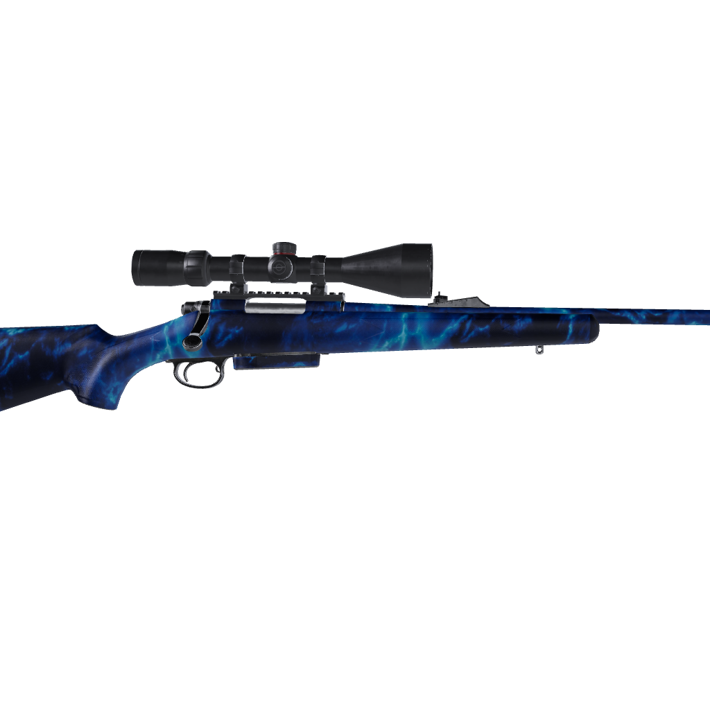 Rifle Stone Blue Ice Marble Gun Skin Vinyl Wrap