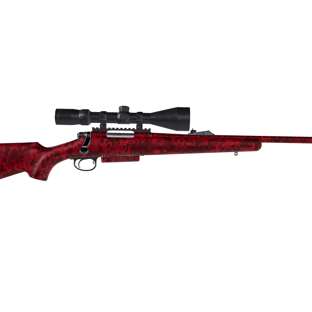 Rifle Digital Elite Red Camo Gun Skin Vinyl Wrap