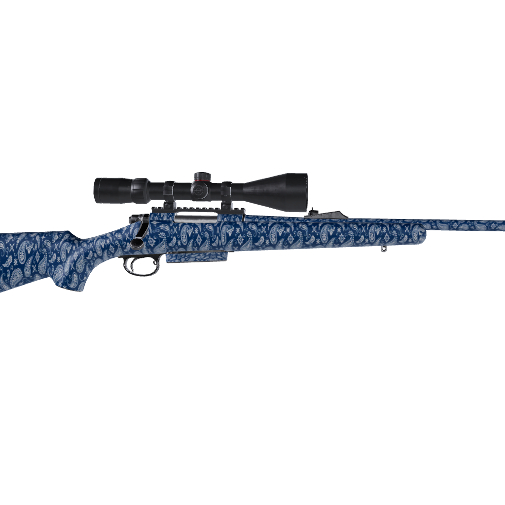 Rifle Bandana Blue & White Gun Skin Vinyl Wrap